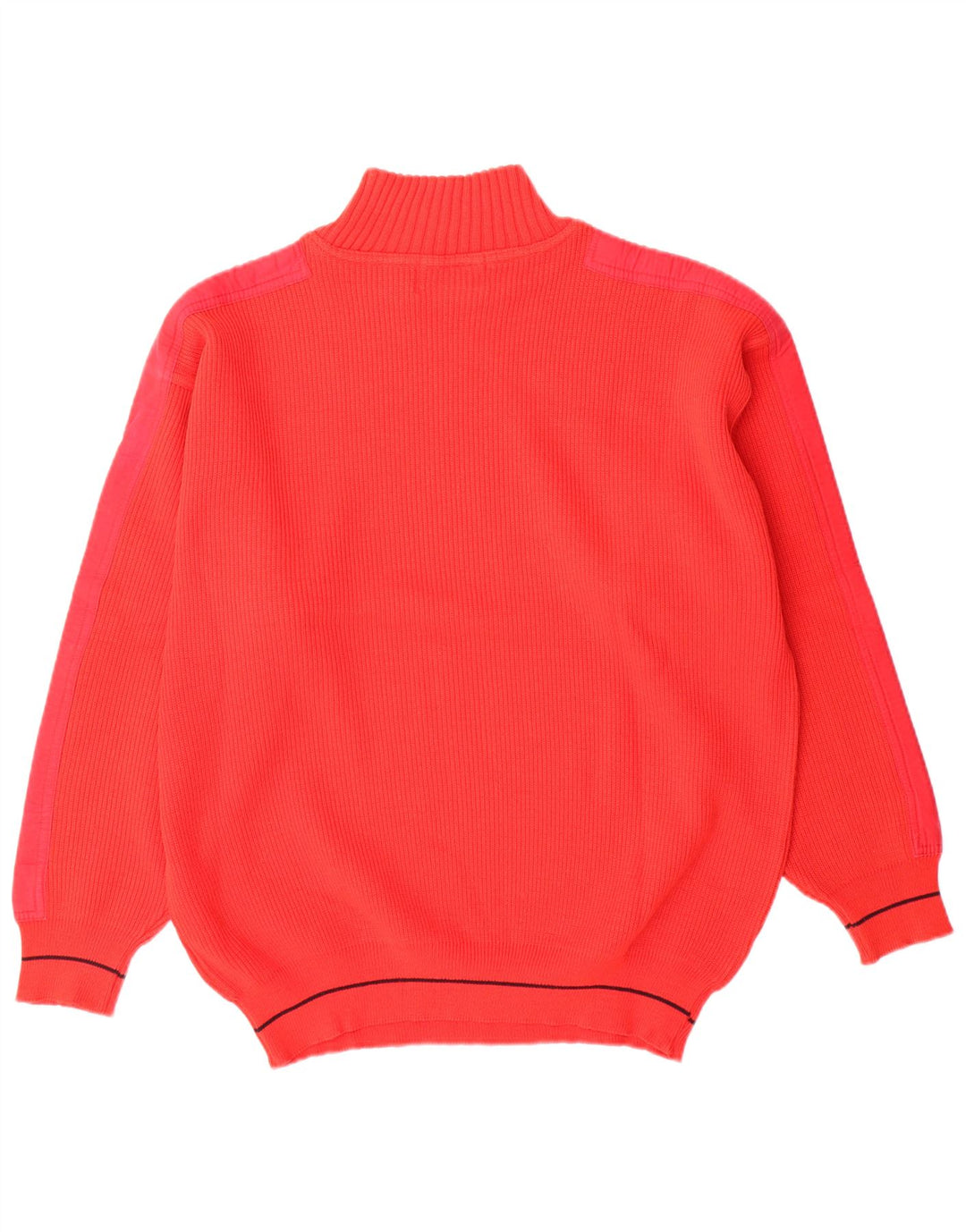 Maglione vintage da uomo con collo alto e collo alto IT 50 in lana rossa media