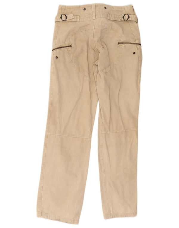 Pantaloni cargo dritti da uomo vintage IT 44 XS W30 L31 Cotone beige