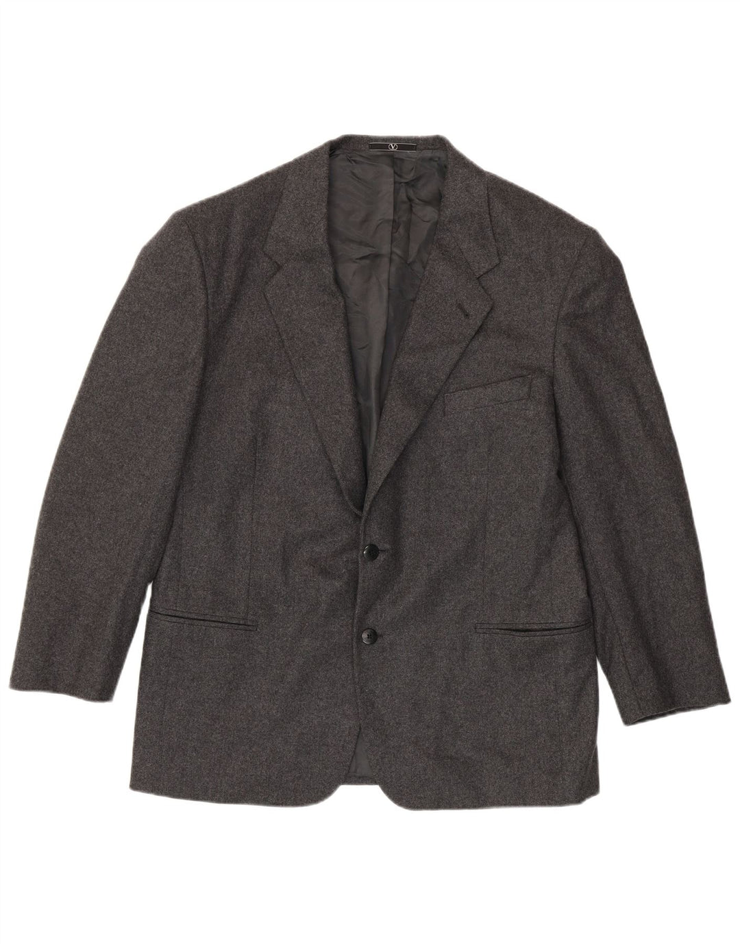 Giacca blazer da uomo a 2 bottoni 2 bottoni Valentino IT 54 2XL Lana vergine grigia