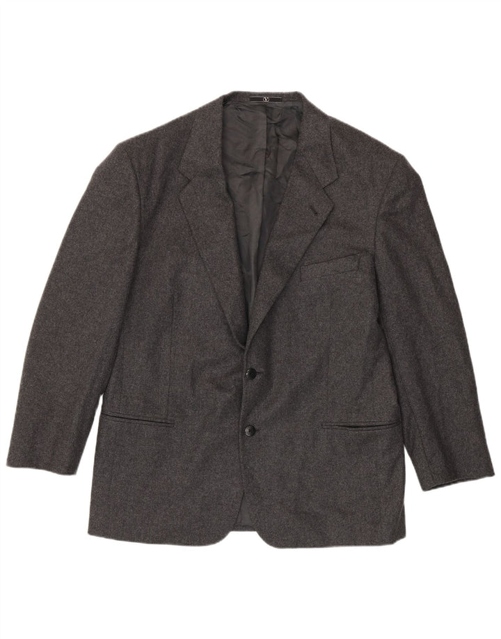 Giacca blazer da uomo a 2 bottoni 2 bottoni Valentino IT 54 2XL Lana vergine grigia