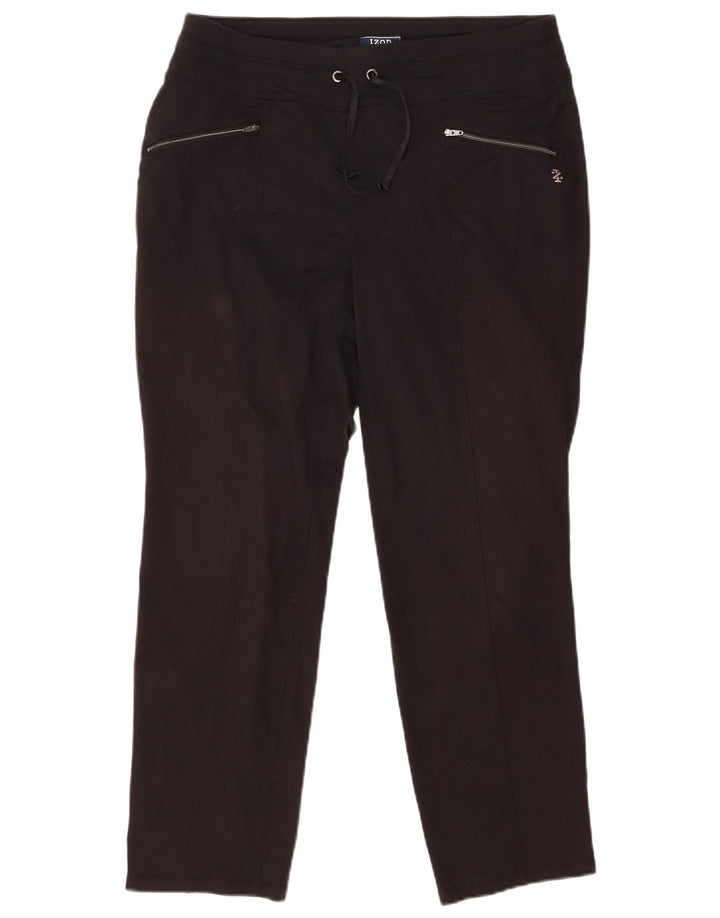 Pantaloni da tuta da donna IZOD UK 14 poliestere nero medio