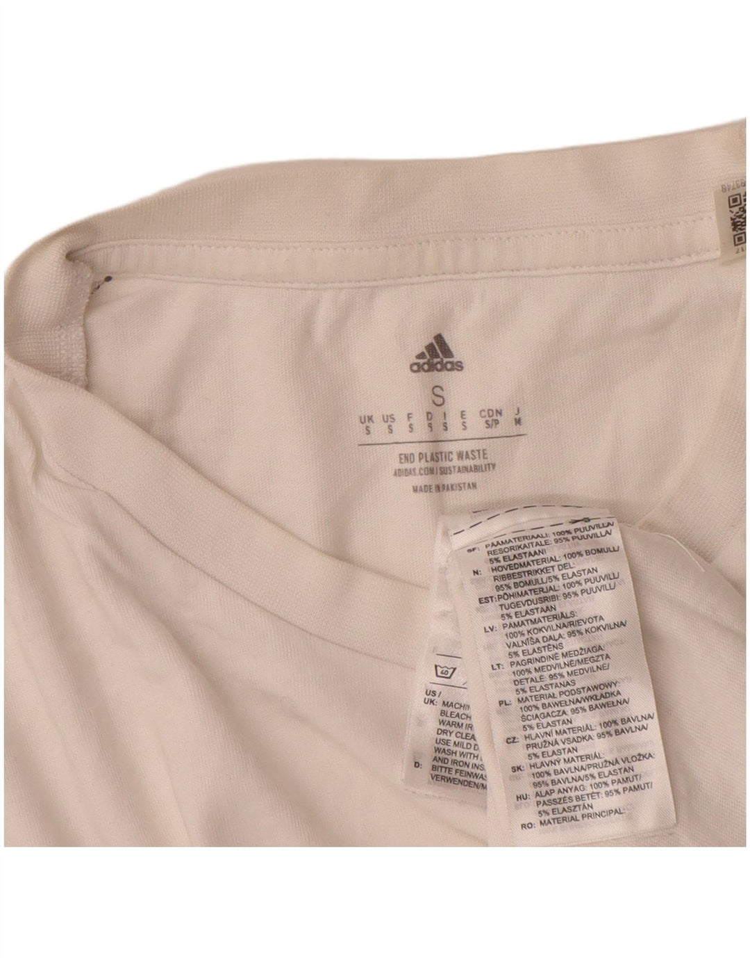T-shirt grafica da uomo Adidas Top piccola in cotone bianco
