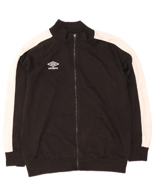 Giacca da tuta da uomo Umbro 2XL in cotone color block nero