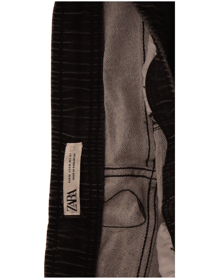 ZARA Mens Denim Shorts Medium W31 Black Cotton