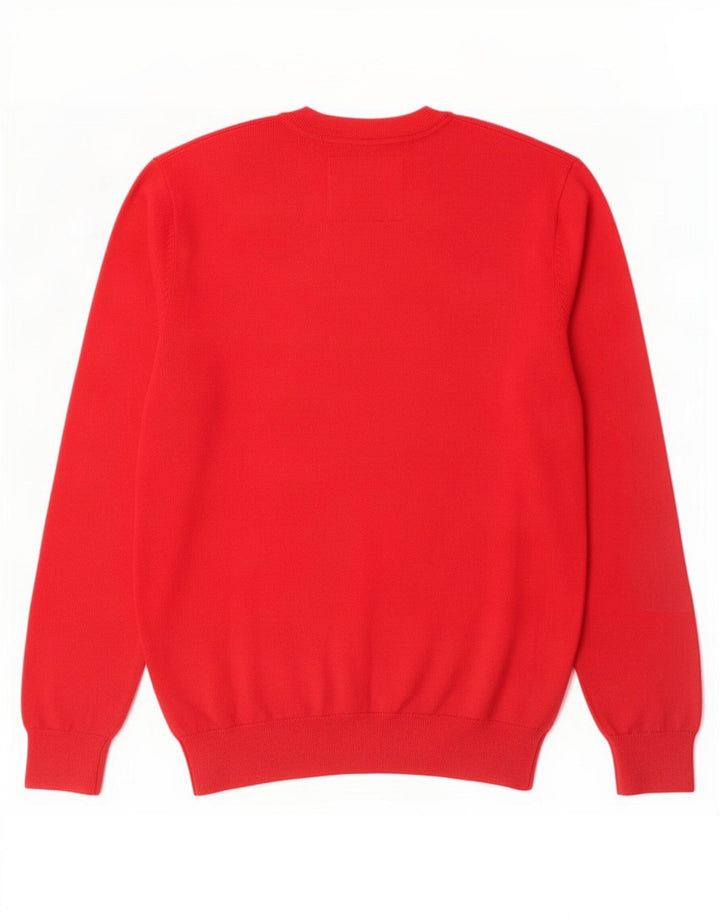 Maglione da uomo con scollo a V Jack Wills grande cotone rosso