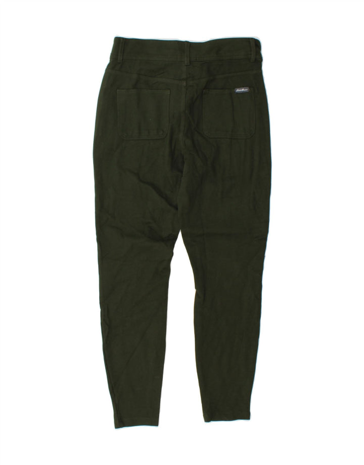 EDDIE BAUER Womens Slim Cropped Trousers Medium W28 L25 Green Rayon Vintage Eddie Bauer and Second-Hand Eddie Bauer from Messina Hembry 
