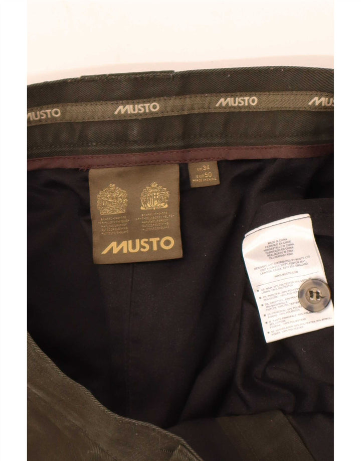 Musto Pantaloni Capri da equitazione da uomo EU 50 Large W34 L21 Poliestere kaki