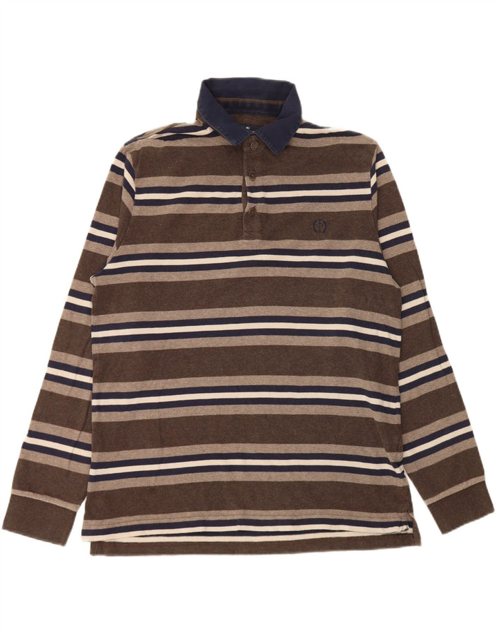 Polo da rugby a maniche lunghe da uomo Marks & Spencer Blue Harbour Marrone medio