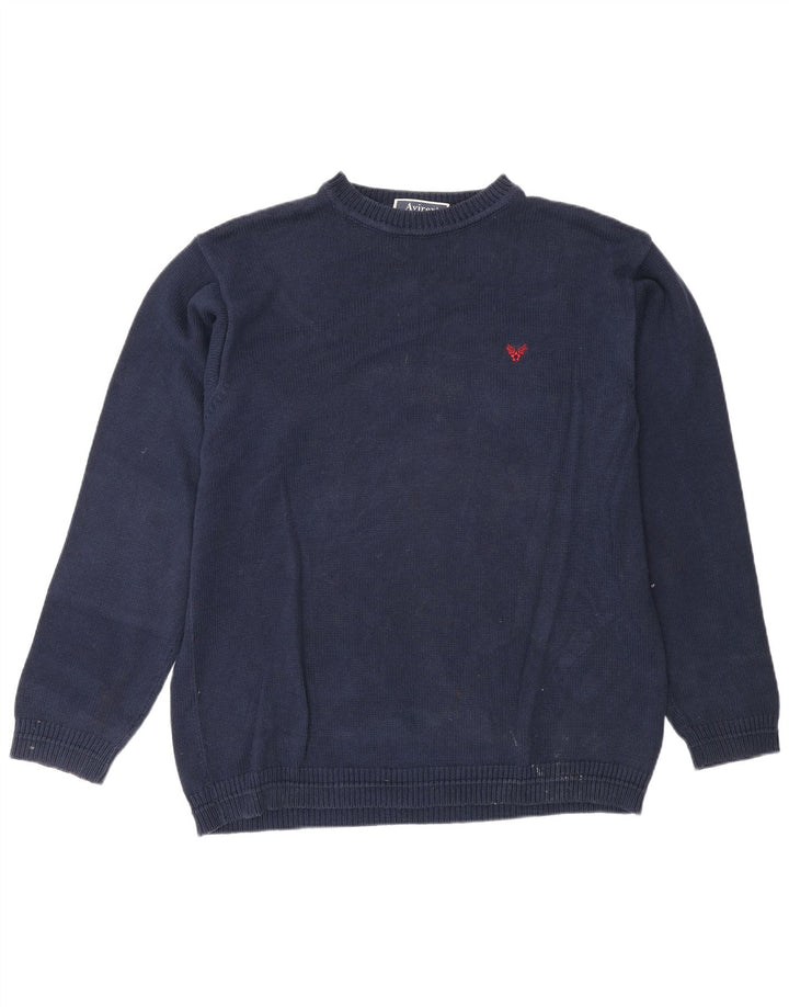 Maglione maglione girocollo da uomo Avirex XL blu navy