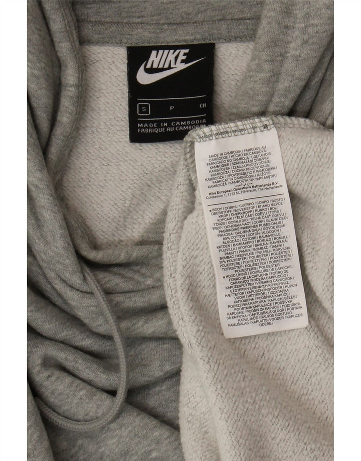 Felpa con cappuccio da uomo Nike Small in cotone chiazzato grigio