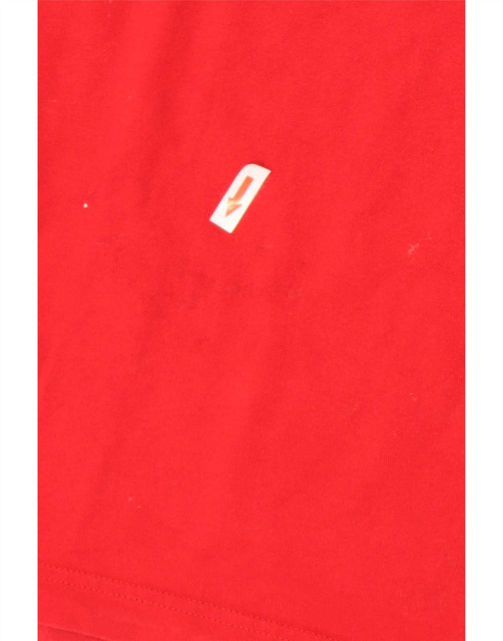 T-shirt grafica da uomo Adidas Top in cotone rosso medio