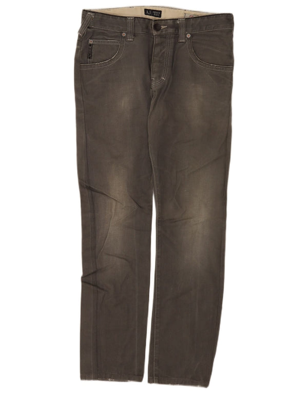 Jeans slim da uomo ARMANI W32 L30 cotone grigio