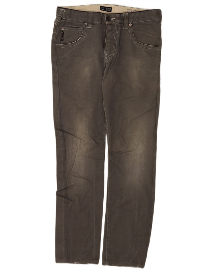 Jeans slim da uomo ARMANI W32 L30 cotone grigio