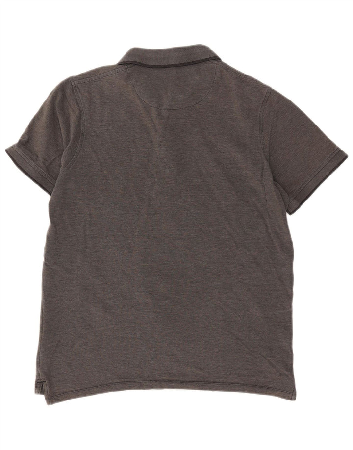 Polo da uomo Jack & Jones grande in cotone grigio