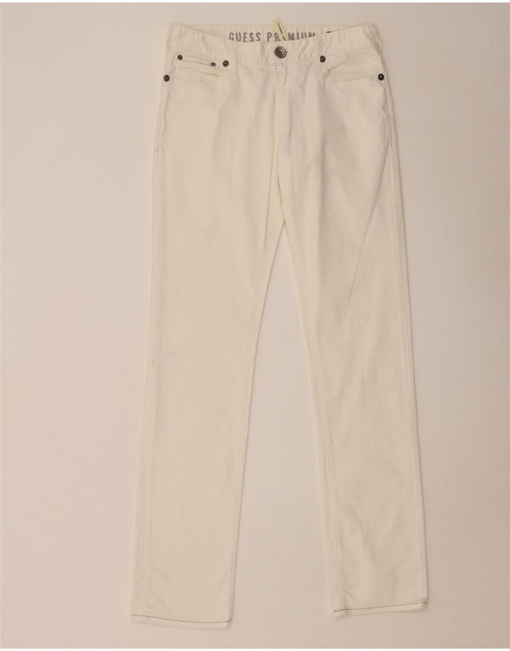 Jeans slim da donna Guess W30 L34 bianchi