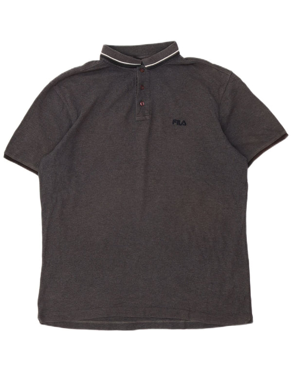 Polo da uomo FILA XL in cotone grigio