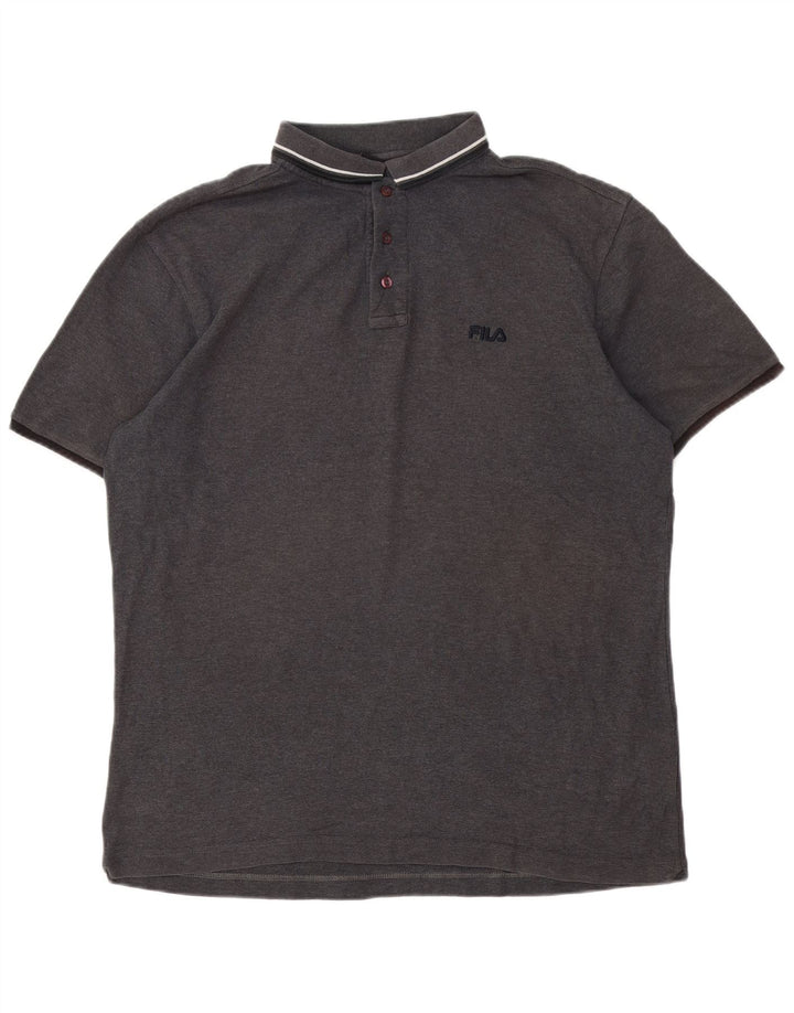 Polo da uomo FILA XL in cotone grigio