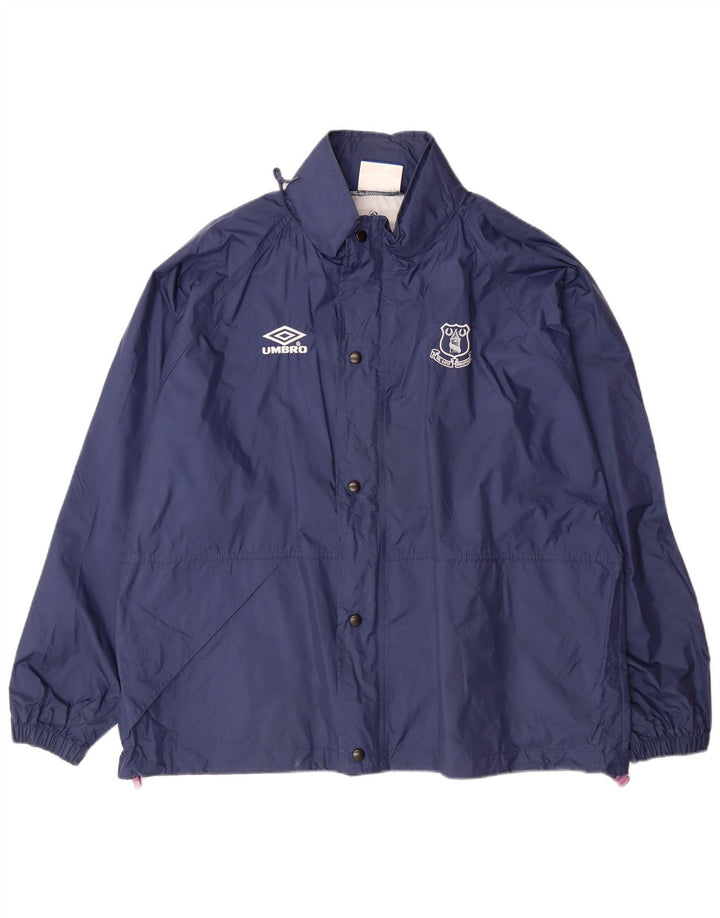 Giacca antipioggia da uomo con vestibilità ampia con cappuccio UMBRO UK 38 medio blu navy