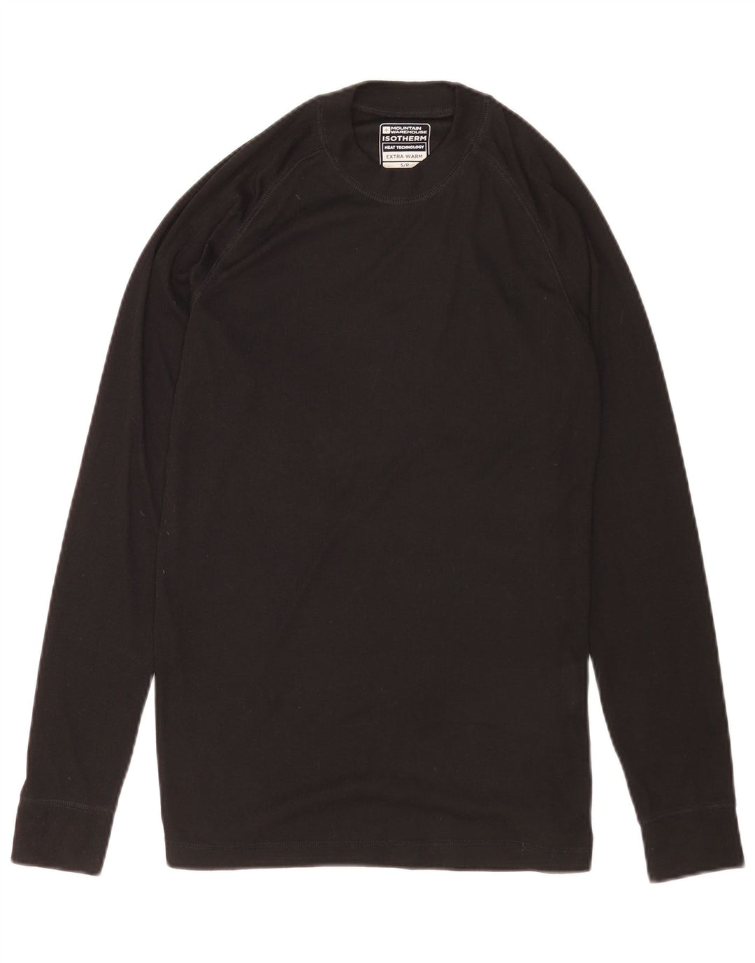 Mountain Warehouse Top da uomo a maniche lunghe piccolo in poliestere nero