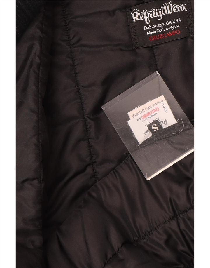 REFRIGIWEAR Womens Windbreaker Jacket UK 10 Small Black Polyamide