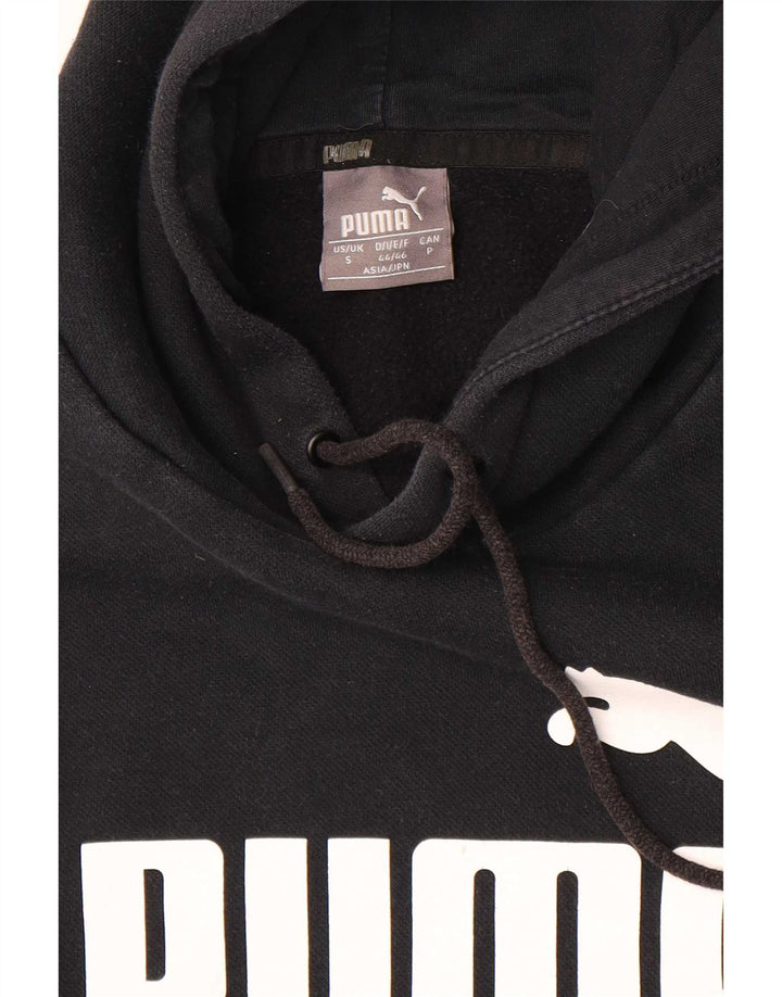 Felpa con cappuccio grafica da uomo Puma Small nera