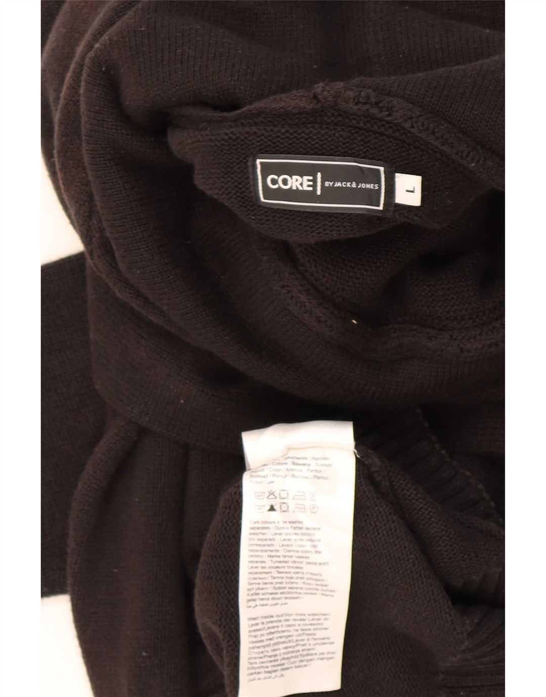 Jack & Jones Maglione con cappuccio da uomo grande in cotone nero