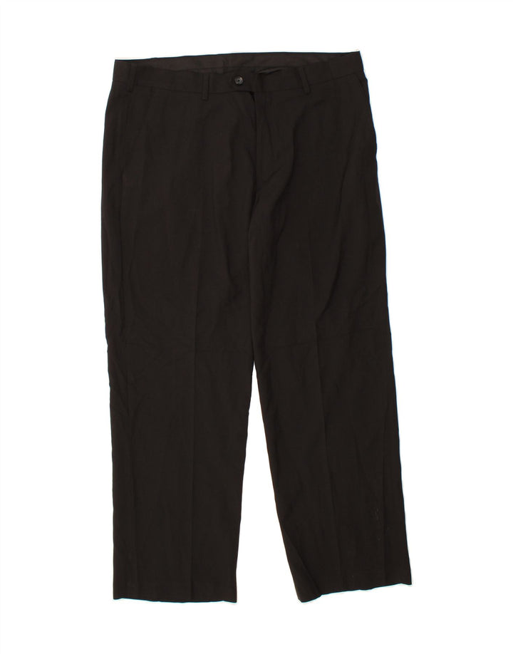 IZOD Mens Straight Suit Trousers W38 L30  Black Polyester Vintage Izod and Second-Hand Izod from Messina Hembry 