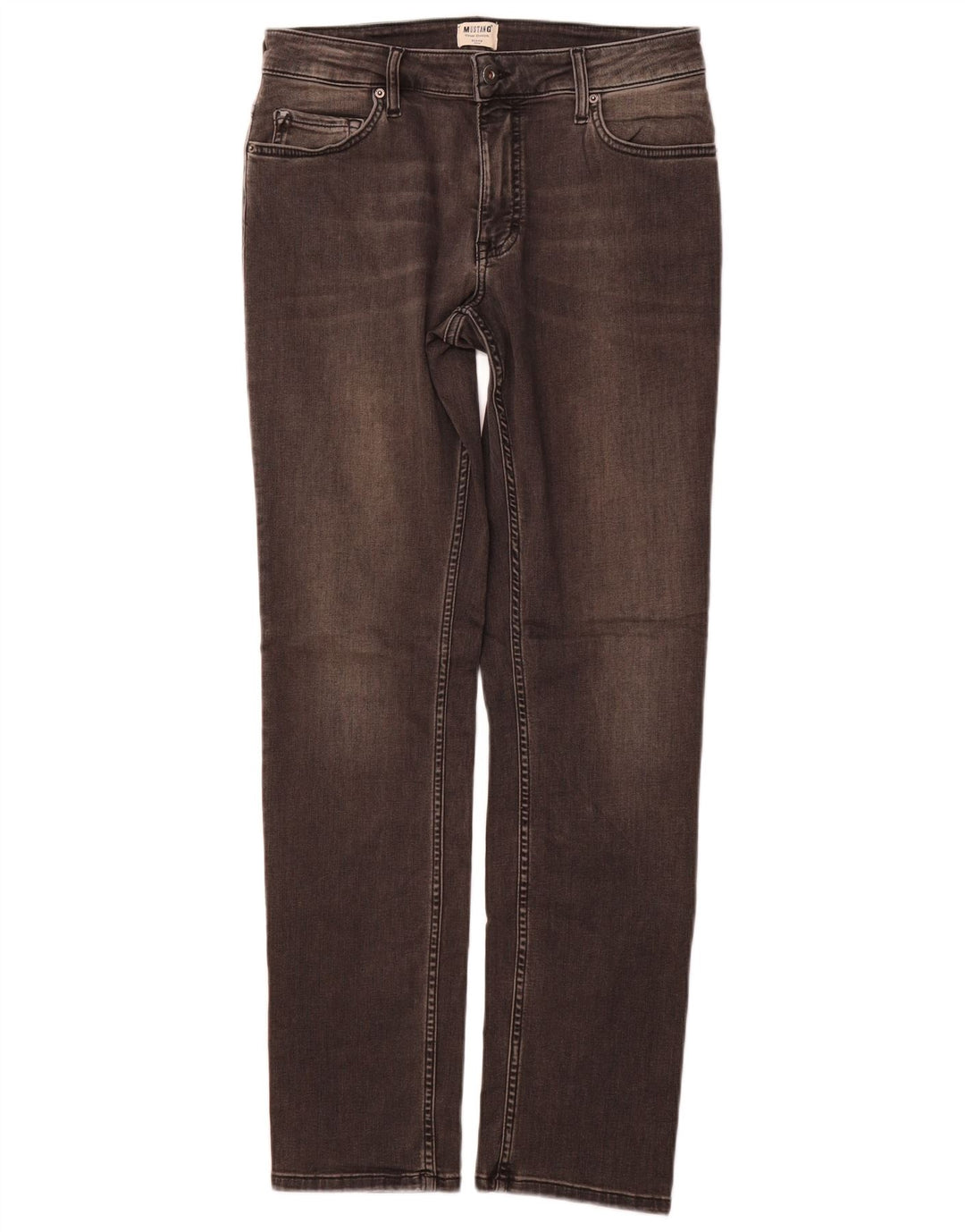 MUSTANG Womens Slim Jeans W31 L32 Grey Cotton