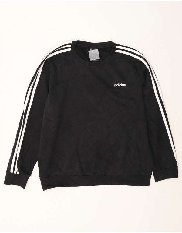 Adidas Womens Sweatshirt Jumper UK 20/22 XL Black Cotton