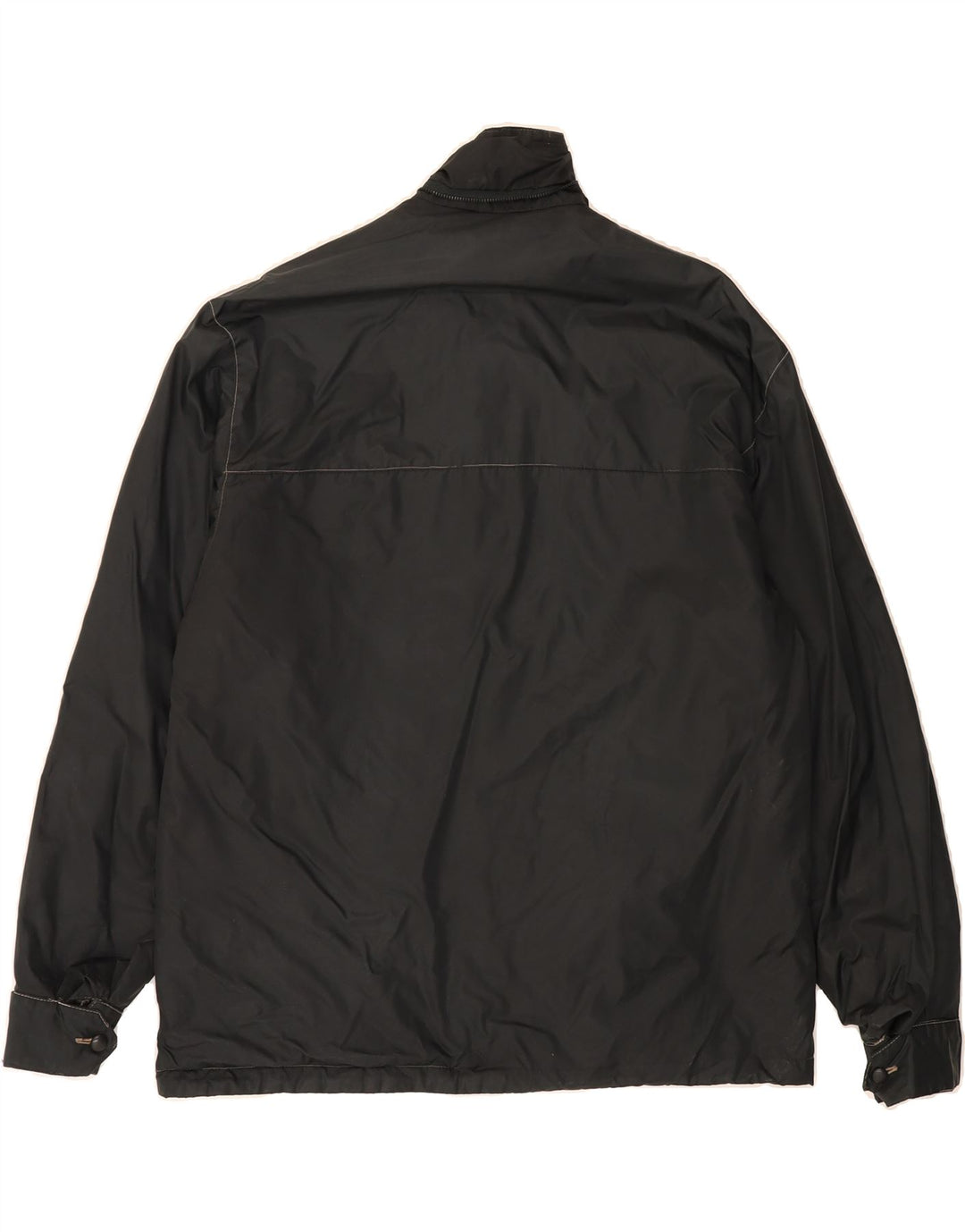 VINTAGE Mens Windbreaker Jacket IT 48 Medium Black Vintage Vintage and Second-Hand Vintage from Messina Hembry 