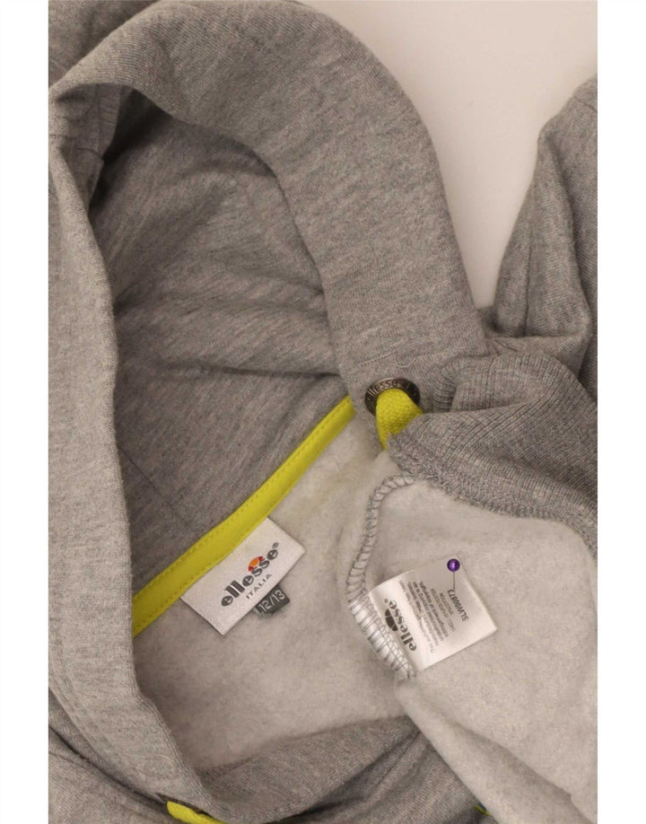 Felpa con cappuccio grafica da bambino Ellesse 12-13 anni in poliestere grigio