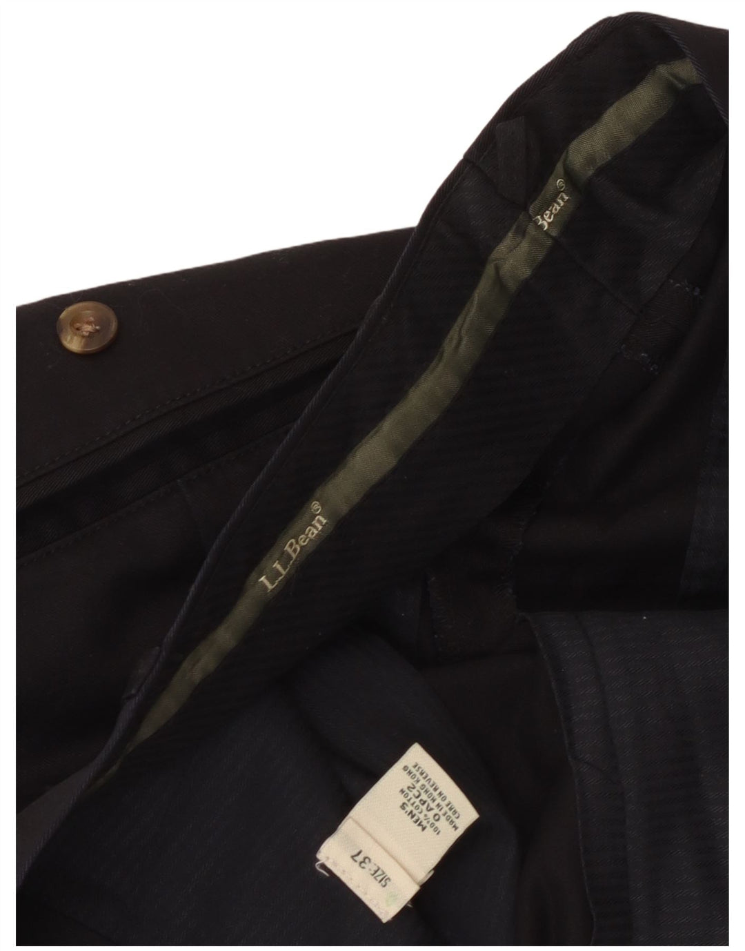 Pantaloni casual da uomo L.L.Bean W37 L32 in cotone nero