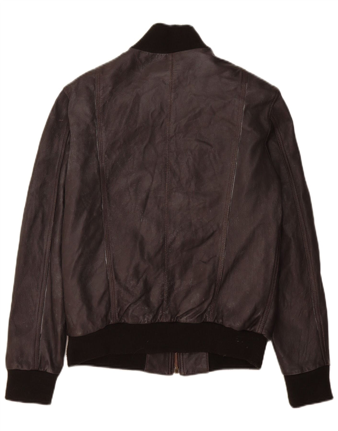 Giacca bomber in pelle da uomo vintage UK 36 piccola pelle marrone
