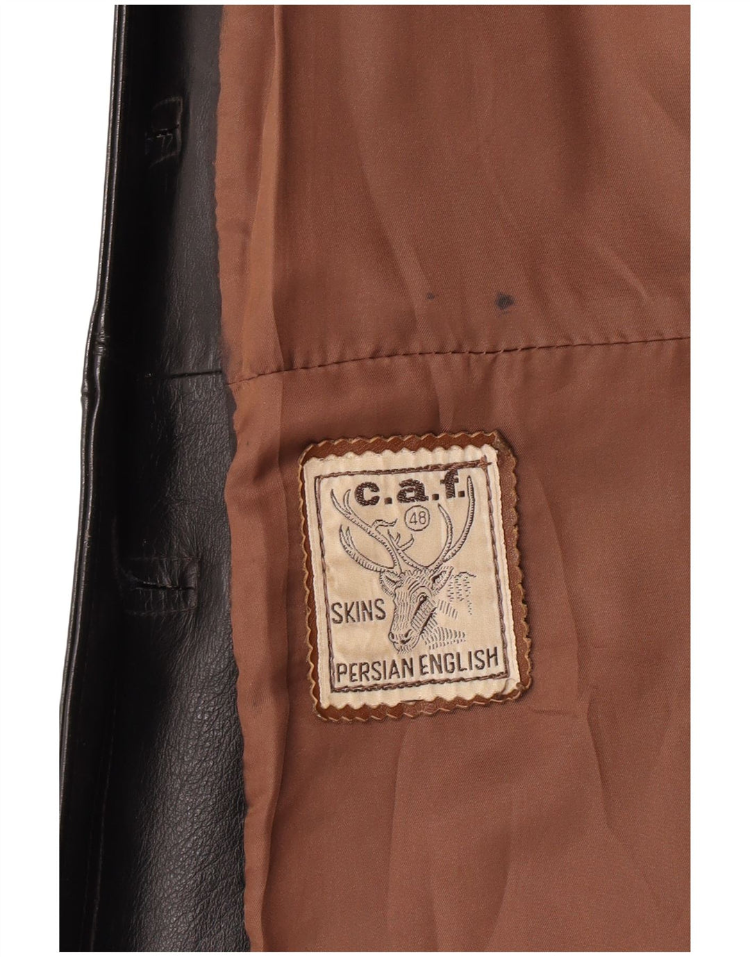 Giacca in pelle da donna vintage UK 10 piccola in pelle nera