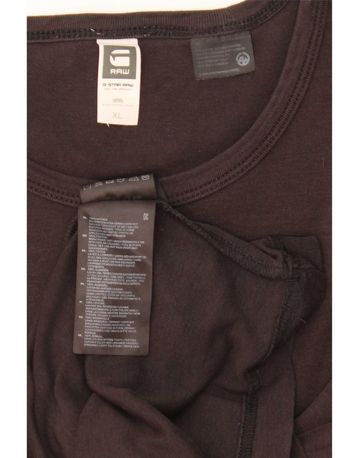Maglia da uomo G-Star a maniche lunghe XL in cotone nero
