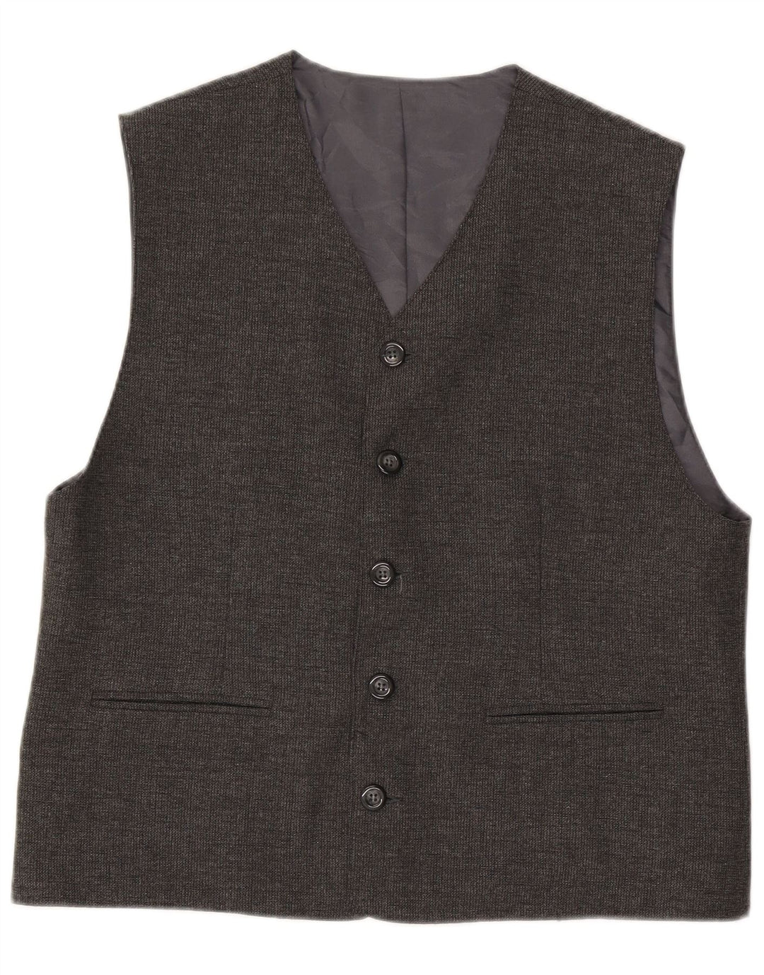 Gilet vintage da uomo 2XL in lana grigia