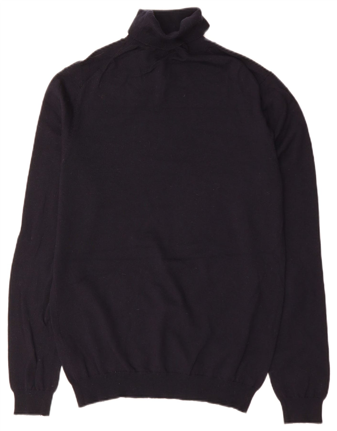Maglione da uomo Reiss a collo alto in lana blu navy media
