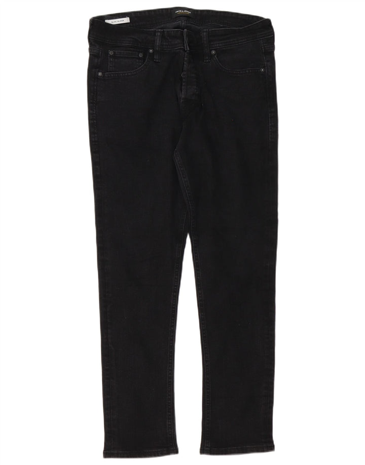 Jack & Jones Uomo GLENN Slim Jeans W34 L30 Cotone Nero