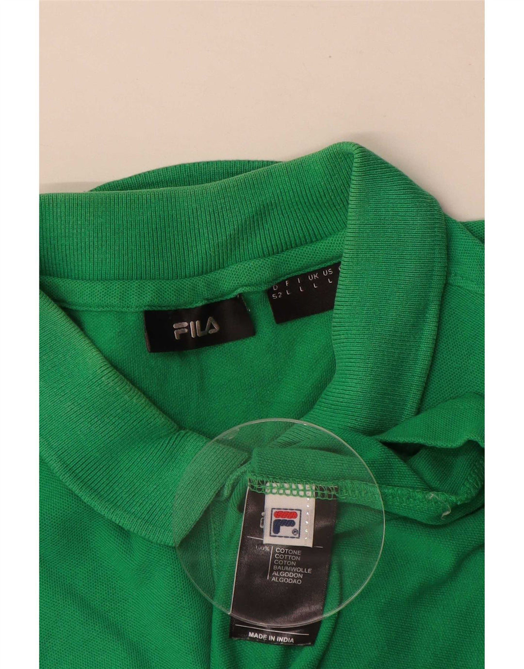 Polo da uomo Fila Large in cotone verde