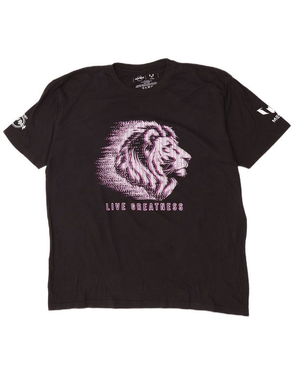 T-shirt grafica MESSI da uomo Hard Rock Cafe 2XL cotone nero