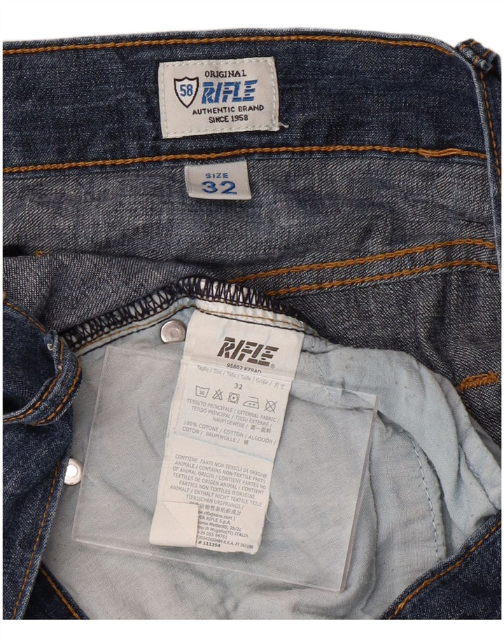 Jeans dritti da uomo RIFLE W32 L33 in cotone blu