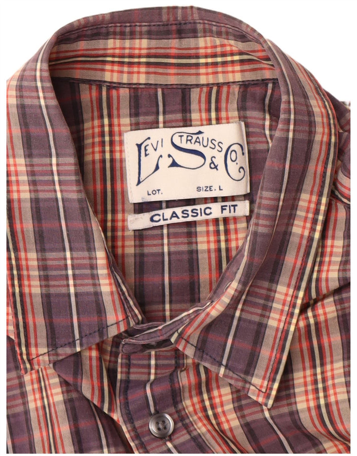 Camicia Levi's da uomo a maniche corte dal taglio classico, in cotone a quadri multicolore grande