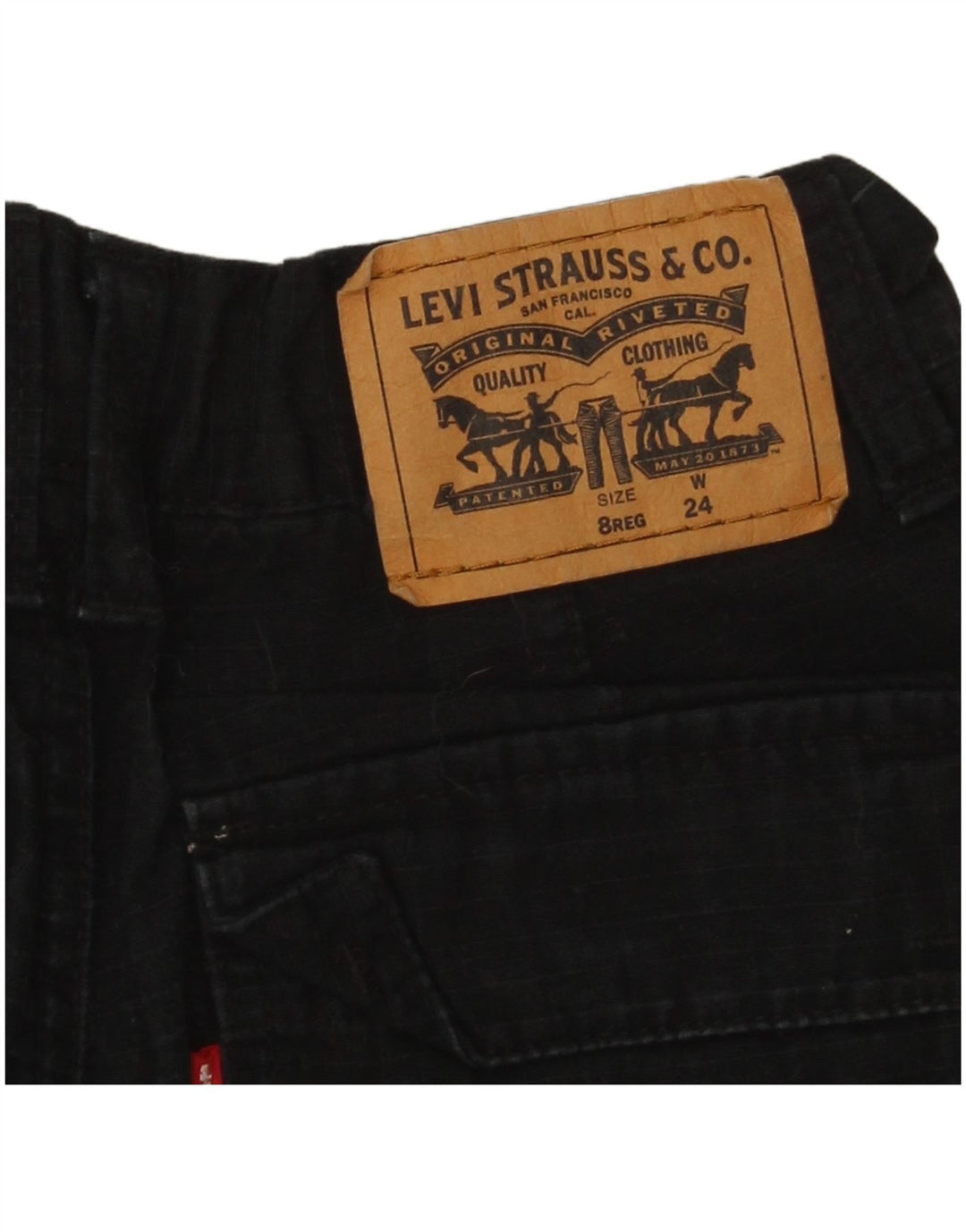 Pantaloncini cargo Levi's per ragazzi 7-8 anni W24 L8 cotone nero