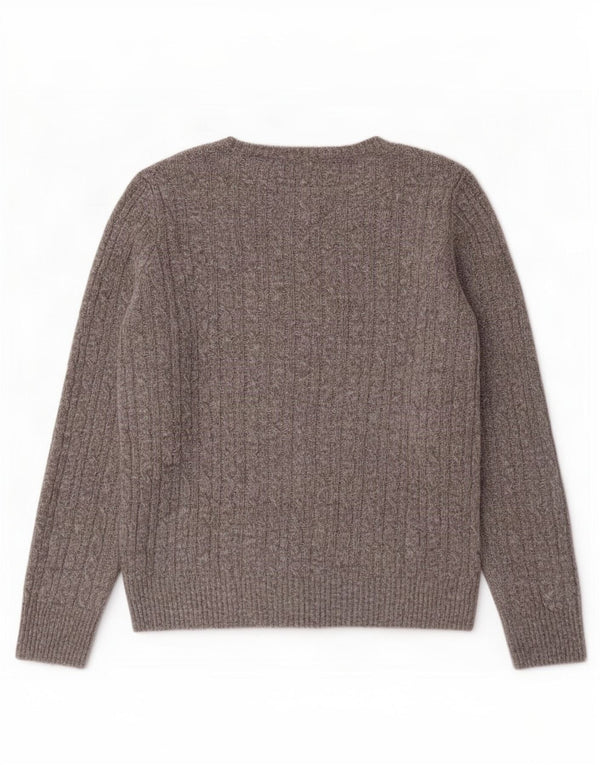 Maglione maglione da donna con scollo a barca Superdry UK 16 grande acrilico grigio