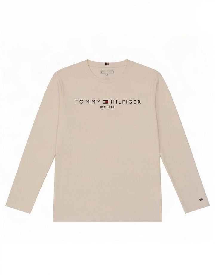 Tommy Hilfiger Maglietta grafica da ragazzo a manica lunga 13-14 anni Bianca