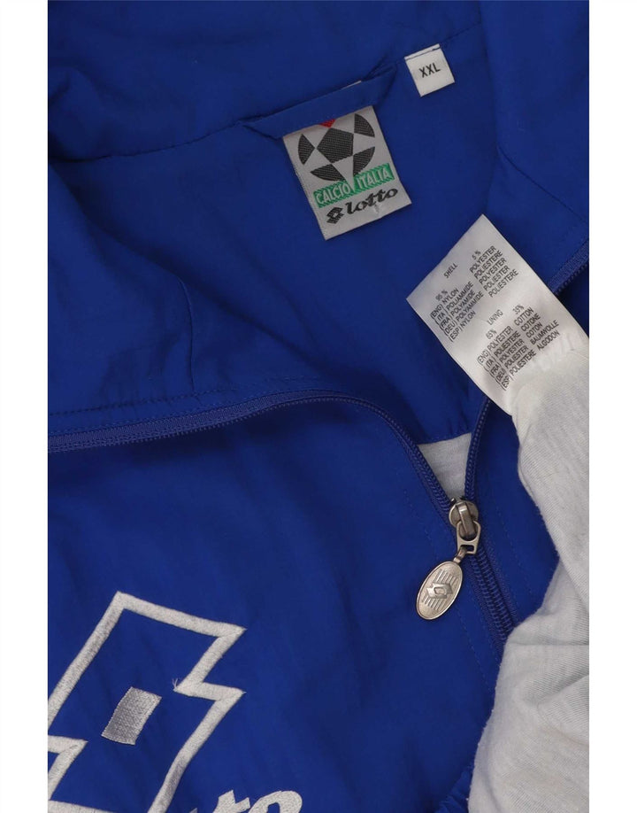 Giacca da ginnastica grafica da uomo Lotto 2XL in nylon color block blu