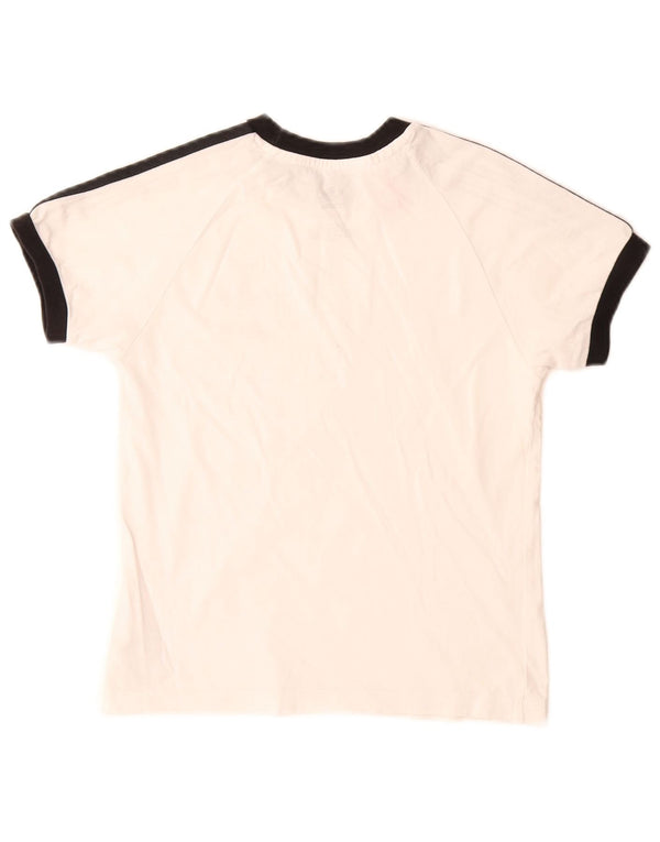 Adidas Boys T-Shirt Top 7-8 Years White Cotton