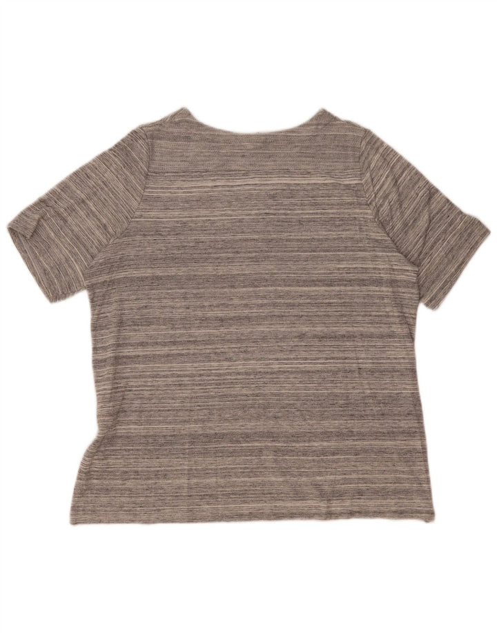 T-shirt da donna Nike Top UK 14 cotone a righe grigio medio