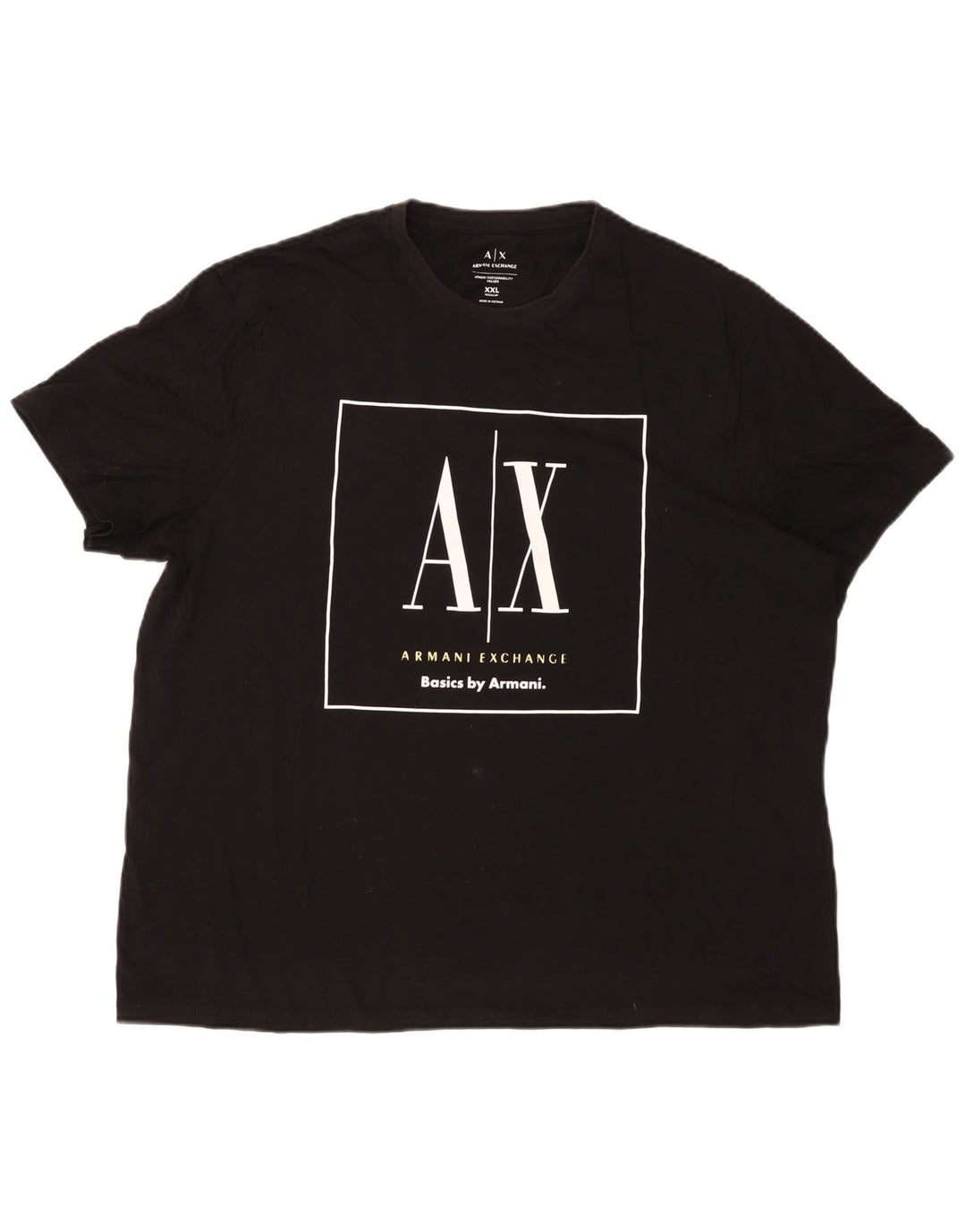 T-shirt grafica regolare da uomo Armani Exchange Top 2XL Nera