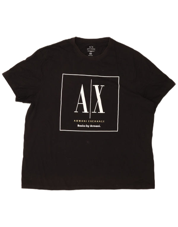T-shirt grafica regolare da uomo Armani Exchange Top 2XL Nera